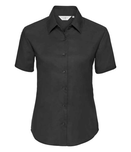 Russell Lds S/S Oxford Shirt - Black - 3XL